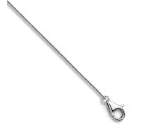JewelryWeb Platinum Solid 0.7mm Wheat Chain Necklace 41 Centimeters Chain Necklace for Women and Men