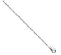 JewelryWeb Platinum Sparkle-Cut 1.1mm Oval Cable Chain Necklace 51 Centimeters Chain Necklace for Women and Men