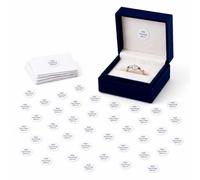Jewels And Tools UK 925 Sterling Silver Dot Labels, 12mm Round, Black on White, Paper, 200 Pack for Jewellery Packaging - Individually Printed