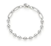 Jewels by Leonardo Dotty Bracelet • Bracelet Chain Made of Silver-Coloured Stainless Steel • Strong Balls with Stylish Bars • 20 cm Length • Jewellery Gift for Women • 024924, Eine Grösse, Stainless