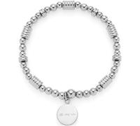 Jewels by Leonardo Elisabeth Bracelet • Elastic Arm Chain Made of Silver-Coloured Stainless Steel • Mix of Different Metal Balls • 19 cm Length • Jewellery Gift for Women • 024841, Eine Grösse,