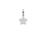 JEWELS BY LEONARDO Pendant Clip & Mix Etoile • Necklace Pendant Made of Silver-Coloured Stainless Steel • Star Shaped Pendant with Zirconia Stones • Clip S (3.5 mm Diameter) • Jewellery Gift • 025681