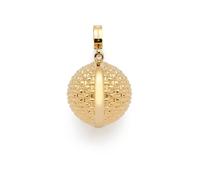 JEWELS BY LEONARDO Pendant Clip & Mix Pin • Chain Pendant Made of Gold-Coloured Stainless Steel • Large Golden Ball with Fine Braided Surface • Clip M (4.8 mm Diameter) • Jewellery Gift for Women