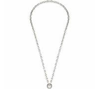 JEWELS BY LEONARDO Romea Clip & Mix Necklace • Chain Made of Silver-Coloured Stainless Steel • Solid Chain Links in Bean Shape • Ring for Hanging Charms • 50 cm Length • Gift Jewellery Women • 023272