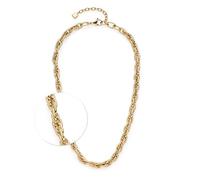 Jewels by Leonardo Sina Necklace Gold Stainless Steel Intertwined Dense Links 45-50 cm Length Jewellery Gift for Women 025378