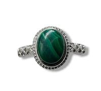 jewels Green Malachite Crystal Ring One Size Fits All Adjustable