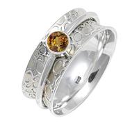 JEWELSTREZORO Andalusite Lab Grown Gemstone Ring Band 925 Sterling Silver Band Ring For Men And Women All Size Handmade Jewelry TSR145AZ_8 (L 1/2)