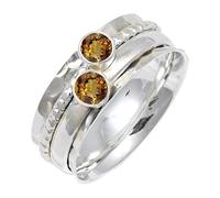 JEWELSTREZORO Andalusite Lab Grown Gemstone Ring Band 925 Sterling Silver Band Ring For Men And Women All Size Handmade Jewelry TSR155AZ_8 (L 1/2)