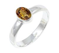 JEWELSTREZORO Andalusite Lab Grown Gemstone Ring Band 925 Sterling Silver Band Ring For Men And Women All Size Handmade Jewelry TSR127AZ_5 (K)