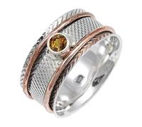 JEWELSTREZORO Andalusite Lab Grown Gemstone Ring Band 925 Sterling Silver Band Ring For Men And Women All Size Handmade Jewelry TSR157AZ_8 (L 1/2)