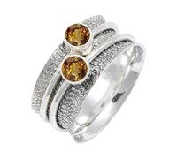 JEWELSTREZORO Andalusite Lab Grown Gemstone Ring Band 925 Sterling Silver Band Ring For Men And Women All Size Handmade Jewelry TSR151AZ_8 (L 1/2)