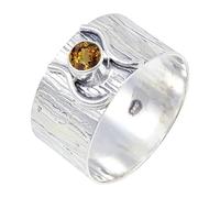JEWELSTREZORO Andalusite Lab Grown Gemstone Ring Band 925 Sterling Silver Band Ring For Men And Women All Size Handmade Jewelry TSR114AZ_8 (L 1/2)