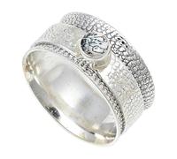 JEWELSTREZORO Dendritic Opal Gemstone Ring Band Solid 925 Sterling Silver All Size For Men And Women Handmade Jewelry TSR147CI_5 (K)