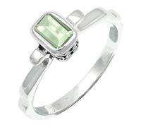 JEWELSTREZORO Green Amethyst Gemstone Band Ring Sterling Silver Men And Women All Size Handmade Jewelry TSR1236AL_25 (U)