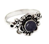 JEWELSTREZORO Lab Created Sunstone Gemstone for Men And Women Solid 925 Sterling Silver Band Ring All Size Handmade Jewelry TSR175CA_2 (I)