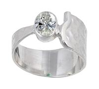 JEWELSTREZORO Moissanite Gemstone Band Ring Solid 925 Sterling Silver for Men And Women Gift Item All Size Handmade Jewelry TSR125BD_16 (P 1/2)
