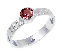 JEWELSTREZORO Pink Tourmaline Lab Grown Gemstone Band Ring For Men And Women 925 Sterling Silver Gift Item All Size Jewelry TSR121AR_5 (K)