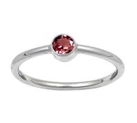 JEWELSTREZORO Pink Tourmaline Lab Grown Gemstone Band Ring For Men And Women 925 Sterling Silver Gift Item All Size Jewelry TSR107AR_10 (M 1/2)