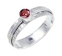 JEWELSTREZORO Pink Tourmaline Lab Grown Gemstone Band Ring For Men And Women 925 Sterling Silver Gift Item All Size Jewelry TSR120AR_5 (K)