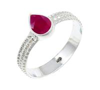 JEWELSTREZORO Ruby Lab Grown Gemstone Band Ring For Men And Women 925 Sterling Silver Gift Item Handmade Jewelry TSR130AM_1 (H)