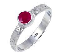 JEWELSTREZORO Ruby Lab Grown Gemstone Band Ring For Men And Women 925 Sterling Silver Gift Item Handmade Jewelry TSR111AM_1 (H)