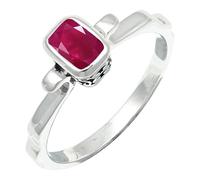 JEWELSTREZORO Ruby Lab Grown Gemstone Band Ring Sterling Silver Men And Women All Size Handmade Jewelry TSR1236AM_1 (H)