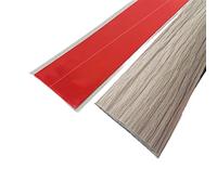 JEWELTH Self Adhesive Flat Floor Transition Strip, PVC Laminate Floor Strip Carpet Transition Strip Floor Threshold Divider Strips, Flooring Edge Trim (4CM/3M, Grey Wood)