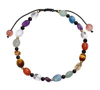 Jewever 7 Chakra Crystals and Stones Anklet Irregular Tumbled Gems Beaded Ankle Bracelets for Women Spiritual Energy Meditation Yoga Healing Jewelry Mom's Gifts, Stone, aquamarine