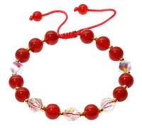 Jewever Moonstone Agate Gemstones and Crystals Bracelets for Women Faceted Shiny Crystals Adjustable Mother's Day Birthday Anniversary Jewelry Gift for Women, 5 UK, Stone, Agate