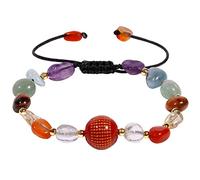 Jewever Reiki Crystals and Gemstones Feng Shui 7 Chakra Beaded Bracelets Energy Power Spiritual Anxiety Bracelet for Women Balance Yoga Meditation Gifts