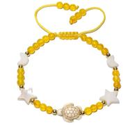 Jewever Shell Moon and Star/Turtle Bracelet for Women Friendship Bracelets Beach Jewelry Genuine Agate Aventurine Stretch, 5 UK, Stone, Agate