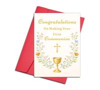 JEWGLO Pastor Gifts for Men, Catholic Gift Pastor Appreciation Cards, Pastors Birthday Gifts (First Communion Card)