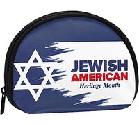 Jewish American Heritage Month Coin Purse Wallet Women and Girls Cute Fashion Bag Change Pouch Key Holder Women Purse Gift