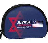 Jewish American Heritage Month Coin Purse Wallet Women and Girls Cute Fashion Bag Change Pouch Key Holder Women Purse Gift