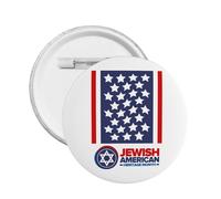 Jewish American Heritage Month Pins Round Brooch Button Badge Stickers Sign Metal Pin
