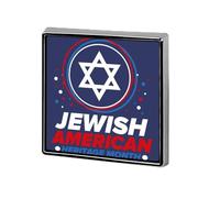 Jewish American Heritage Month Pins Square Badge Lapel Pin Enamel Buttons Party Decorations