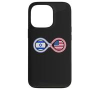 Jewish AMERICAN Israeli Flag Infinity Loop Support Case for iPhone 13 Pro