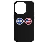 Jewish AMERICAN Israeli Flag Infinity Loop Support Case for iPhone 14 Pro