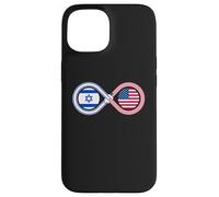 Jewish AMERICAN Israeli Flag Infinity Loop Support Case for iPhone 15