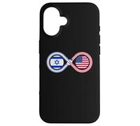 Jewish AMERICAN Israeli Flag Infinity Loop Support Case for iPhone 16
