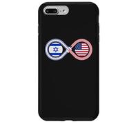 Jewish AMERICAN Israeli Flag Infinity Loop Support Case for iPhone 7 Plus/8 Plus