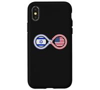 Jewish AMERICAN Israeli Flag Infinity Loop Support Case for iPhone X/XS