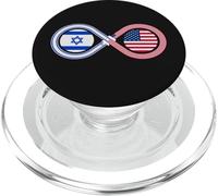 Jewish AMERICAN Israeli Flag Infinity Loop Support PopSockets PopGrip for MagSafe