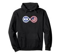 Jewish AMERICAN Israeli Flag Infinity Loop Support Pullover Hoodie