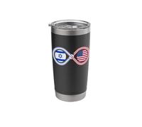 Jewish American Israeli Flag Infinity Loop Support Stainless Steel Insulated Tumbler