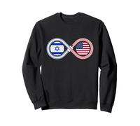 Jewish AMERICAN Israeli Flag Infinity Loop Support Sweatshirt