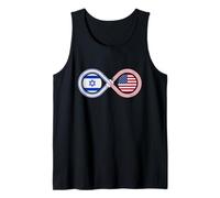 Jewish American Israeli Flag Infinity Loop Support Tank Top
