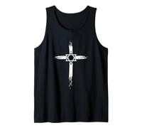 Jewish Cross Design Jesus Judaism Israel Pride Tank Top