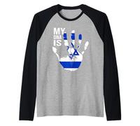 Jewish Flag, Israel Flag, My DNA Is Jewish, Proud Zionist Raglan Baseball Tee