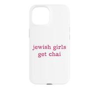 Jewish Girls Get Chai Am Israel Chai Challah Shabbat Shalom Case for iPhone 15